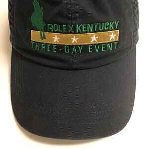 Rolex Kentucky Grand Slam Hat 2017 Back Strap 3 Day Horse Riding Event Blue Grn
